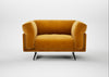 Novara Loveseat Smart Luxe Velvet Cognac / Black