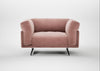 Novara Loveseat Smart Luxe Velvet Dusky Pink / Black