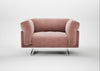 Novara Loveseat Smart Luxe Velvet Dusky Pink / Stainless Steel