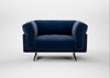 Novara Loveseat Smart Luxe Velvet Midnight / Black