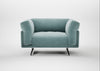 Novara Loveseat Smart Luxe Velvet Mineral Blue / Black