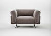 Novara Loveseat Smart Luxe Velvet Mushroom / Black