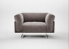 Novara Loveseat Smart Luxe Velvet Mushroom / Stainless Steel