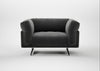 Novara Loveseat Smart Luxe Velvet Nickel / Black
