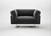 Novara Loveseat Smart Luxe Velvet Nickel / Stainless Steel