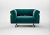 Novara Loveseat Smart Luxe Velvet Ocean Green / Black