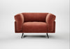 Novara Loveseat Smart Luxe Velvet Tawny / Black