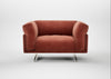 Novara Loveseat Smart Luxe Velvet Tawny / Stainless Steel
