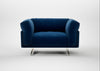 Novara Loveseat Smart Velvet Dusk / Stainless Steel