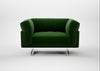 Novara Loveseat Smart Velvet Forest / Stainless Steel