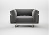 Novara Loveseat Smart Velvet Mercury / Stainless Steel