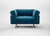 Novara Loveseat Smart Velvet Ocean Blue / Black