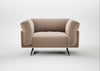 Novara Loveseat Smart Velvet Pebble / Black