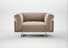 Novara Loveseat Smart Velvet Pebble / Stainless Steel