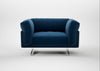 Novara Loveseat Smart Velvet Petrol / Stainless Steel