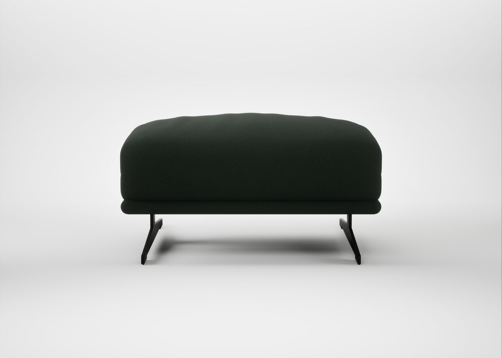 Novara Ottoman Boucle Fern / Black