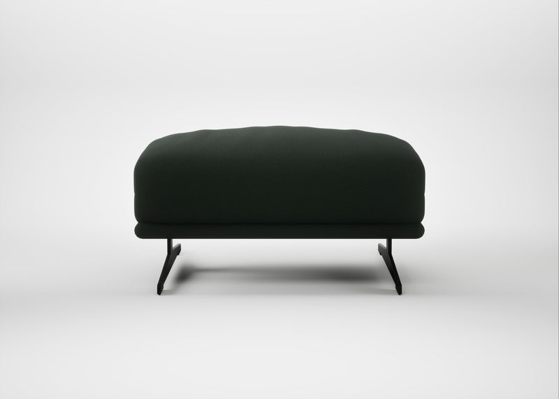 Novara Ottoman Boucle Fern / Black