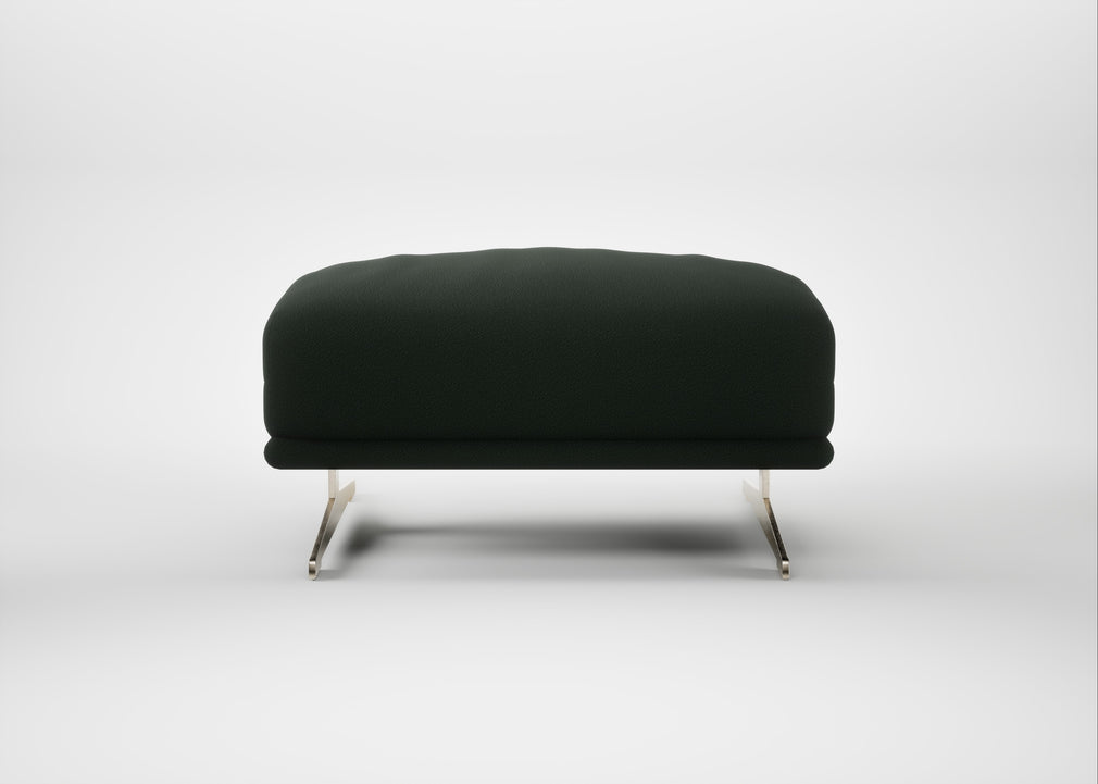 Novara Ottoman Boucle Fern / Stainless Steel