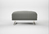 Novara Ottoman Boucle Tweed Lapis / Stainless Steel