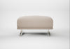 Novara Ottoman Boucle Tweed Pearl / Stainless Steel