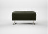Novara Ottoman Boucle Velvet Wilder / Stainless Steel