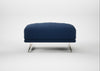 Novara Ottoman Broad Weave Lagoon / Stainless Steel