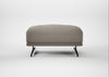 Novara Ottoman Broad Weave Pebble / Black
