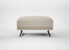 Novara Ottoman Broad Weave Putty / Black