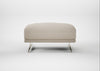 Novara Ottoman Broad Weave Putty / Stainless Steel