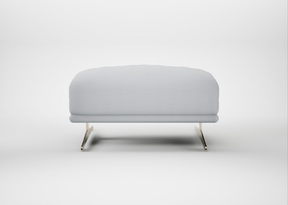 Novara Ottoman Broad Weave Tin / Stainless Steel