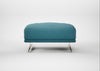 Novara Ottoman Brushed Cotton Cadet / Stainless Steel