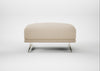 Novara Ottoman Brushed Cotton Oat / Stainless Steel
