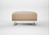 Novara Ottoman Capelo Linen-Cotton Bamboo / Stainless Steel