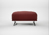 Novara Ottoman Capelo Linen-Cotton Etruscan Red / Black