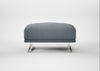 Novara Ottoman Capelo Linen-Cotton Mineral / Stainless Steel