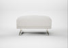 Novara Ottoman Capelo Linen-Cotton Sea Salt / Stainless Steel