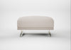 Novara Ottoman Capelo Linen-Cotton Sesame / Stainless Steel