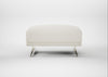 Novara Ottoman Chunky Boucle Ecru / Stainless Steel