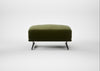 Novara Ottoman Cotton Velvet Evergreen / Black