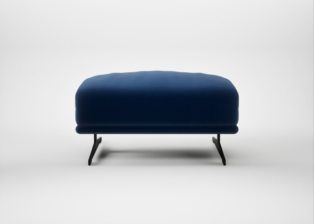 Novara Ottoman Cotton Velvet Midnight / Black