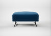 Novara Ottoman Cotton Velvet Petrol / Black
