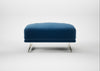 Novara Ottoman Cotton Velvet Petrol / Stainless Steel