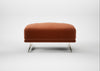 Novara Ottoman Cotton Velvet Russet / Stainless Steel