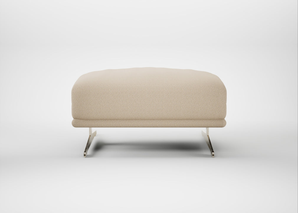 Novara Ottoman Loop Twill Fossil / Stainless Steel