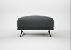 Novara Ottoman Melton Wool Granite / Black
