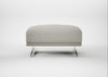 Novara Ottoman Melton Wool Limestone / Stainless Steel