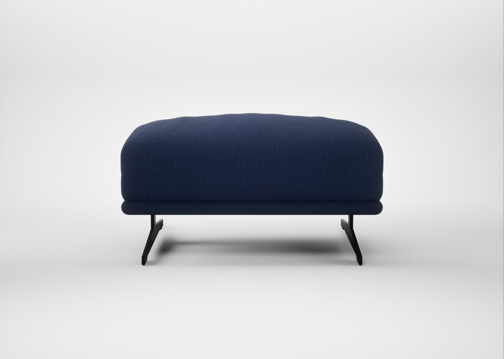 Novara Ottoman Melton Wool New Navy / Black