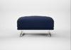 Novara Ottoman Melton Wool New Navy / Stainless Steel