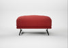Novara Ottoman Melton Wool Red Oxide / Black