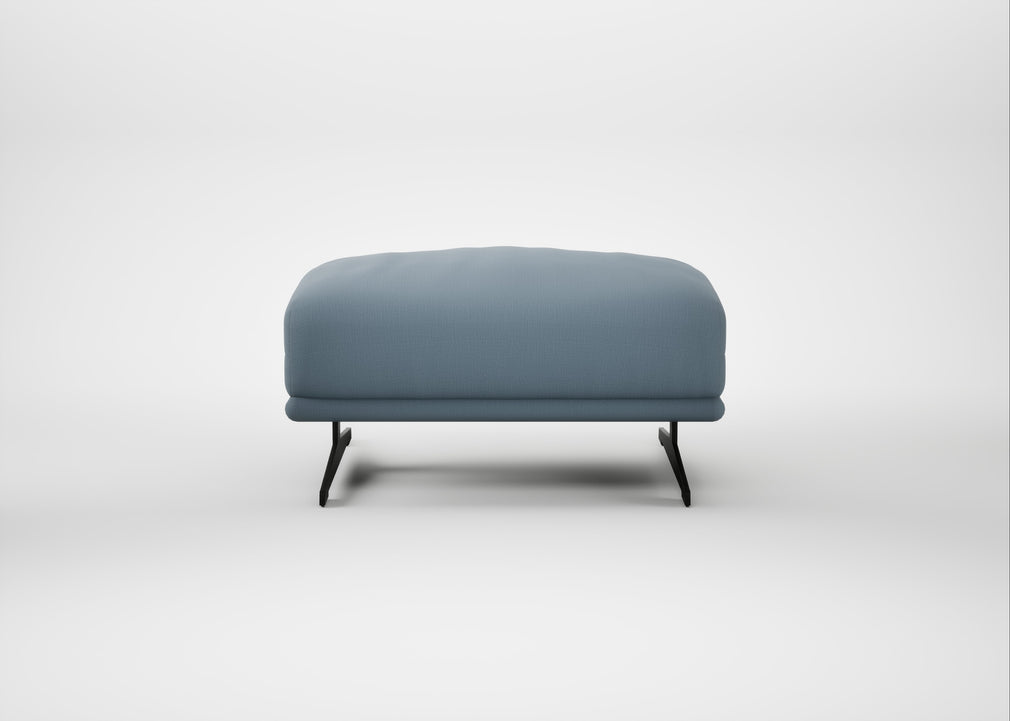Novara Ottoman Smart Cotton Linen Celestial / Black